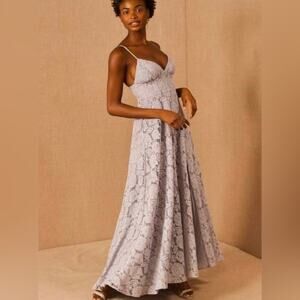 BHLDN FAME and PARTNERS Lace Charlotte V-neck Dress - Size 8